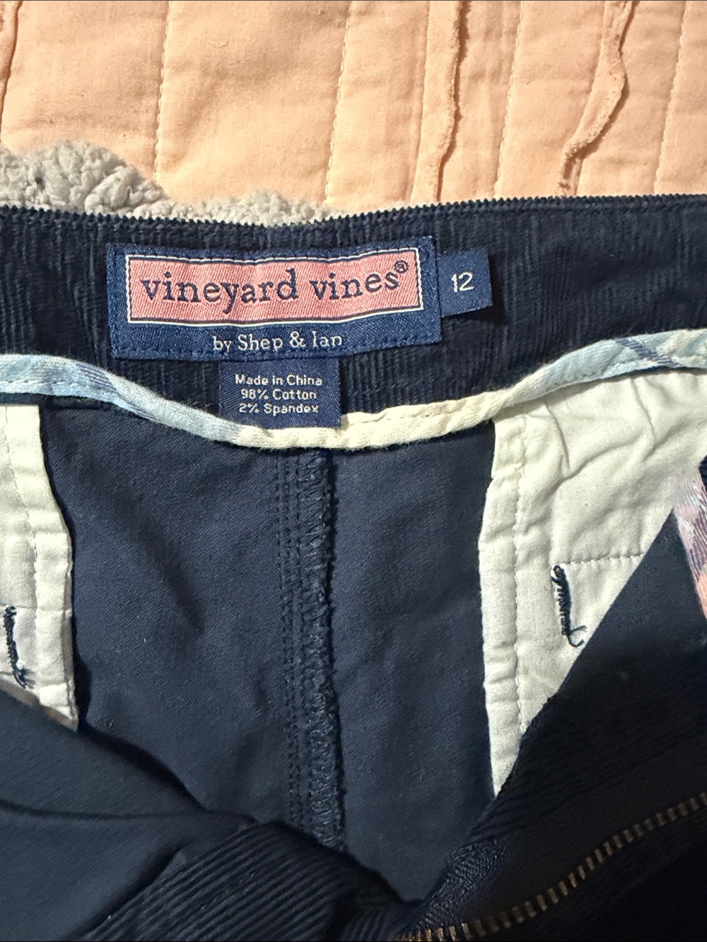 Vineyard Vines Navy Cotton Blend Shorts